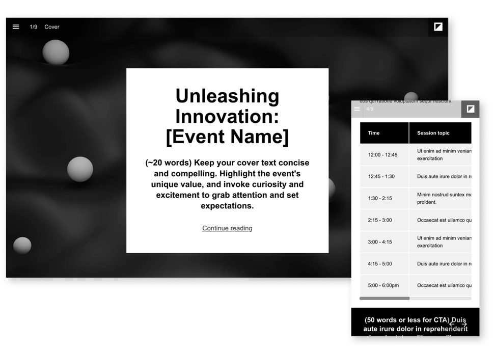 Event brochure template