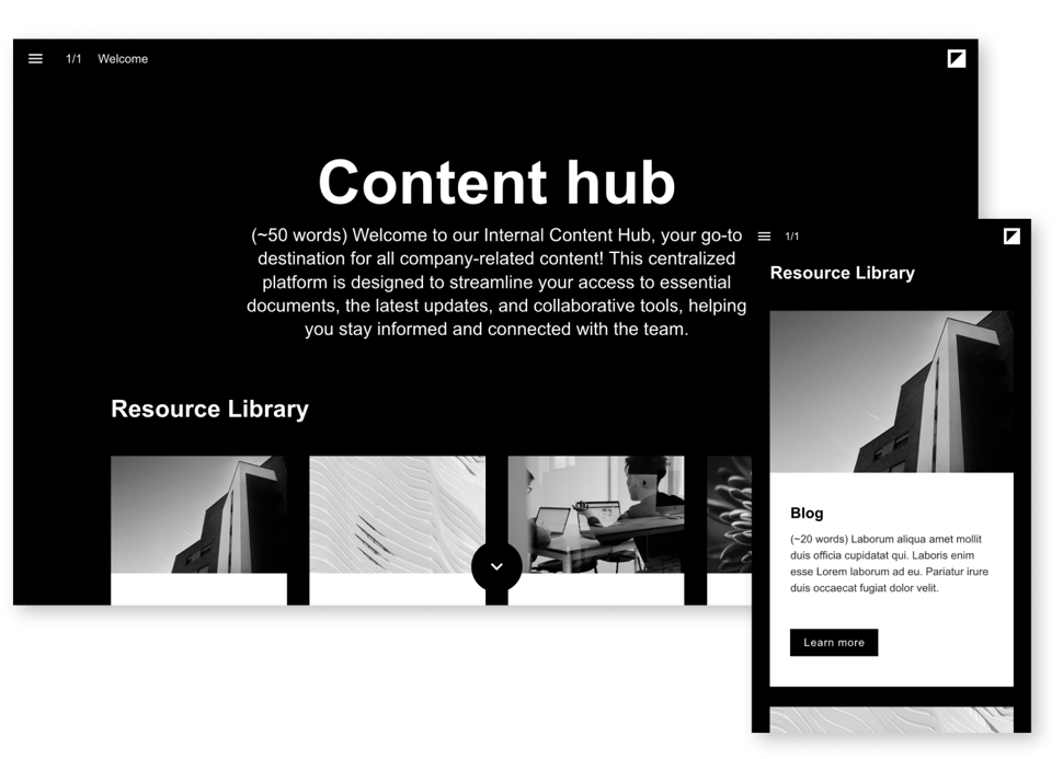 Content hub template
