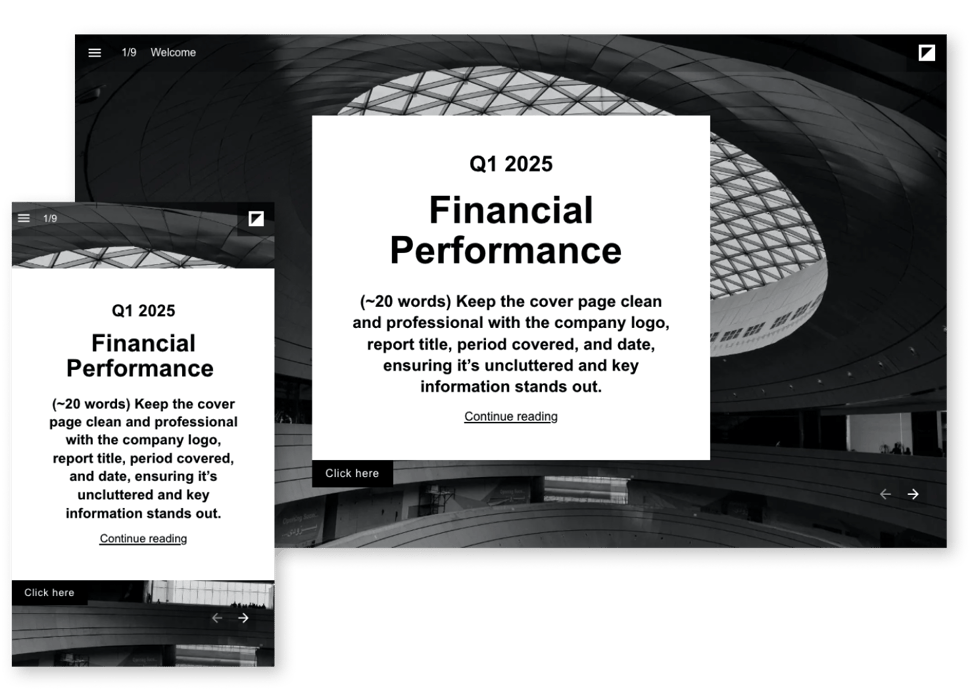 Quarterly report template