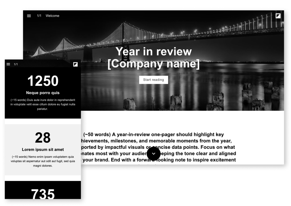 Year-in-review template