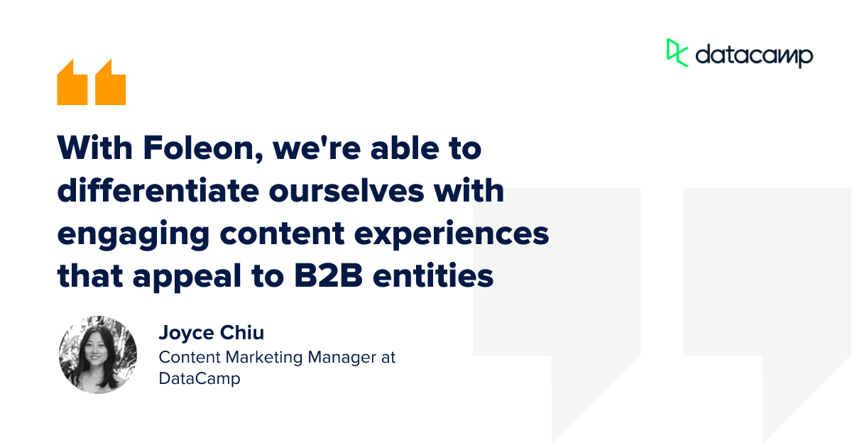 
                    DataCamp accelerates content creation across the customer journey
                    