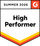 High performer G2 badge