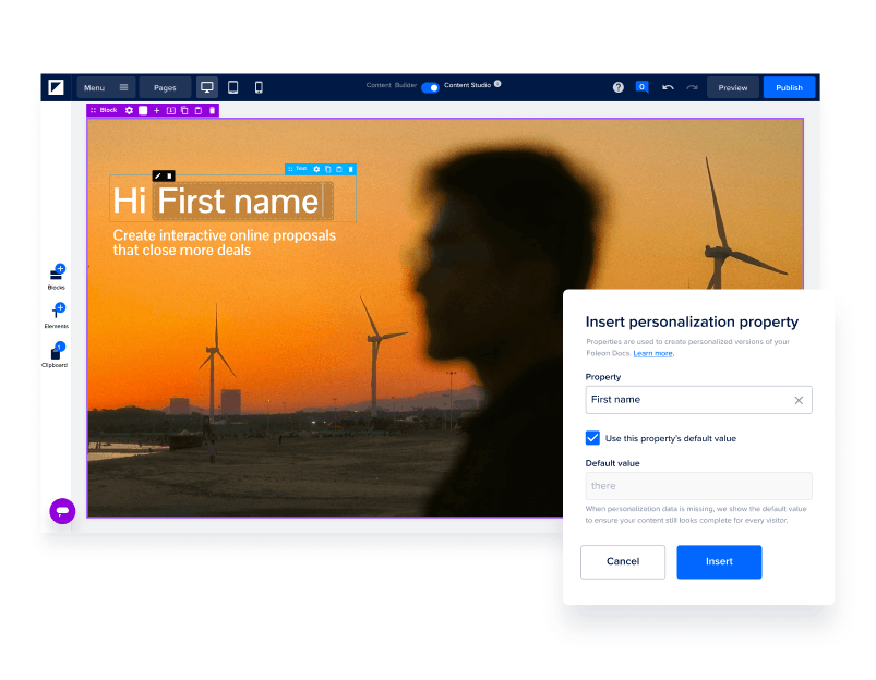 Ceros_Personalizable content