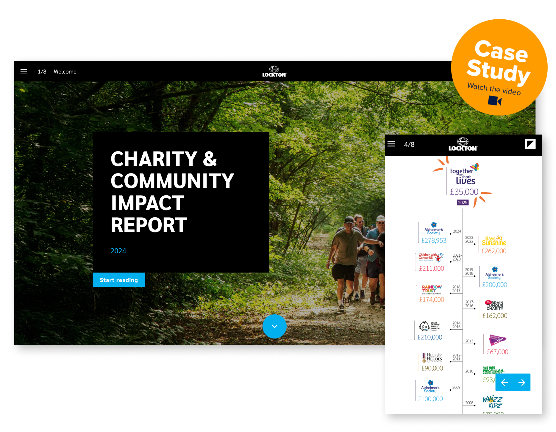 Lockton success story - white logo