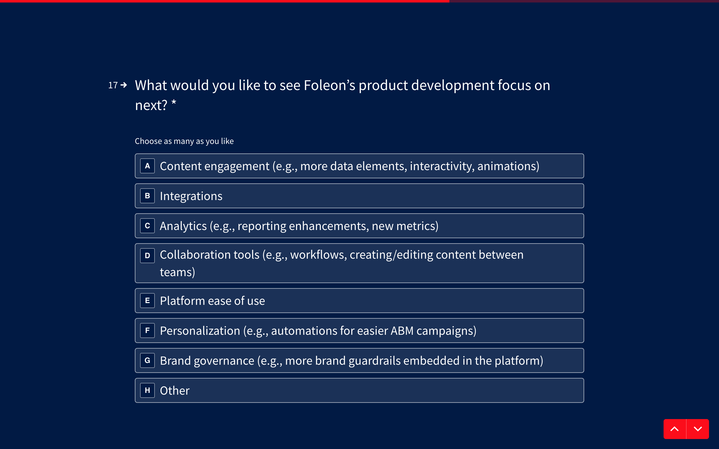 Foleon Customer Survey