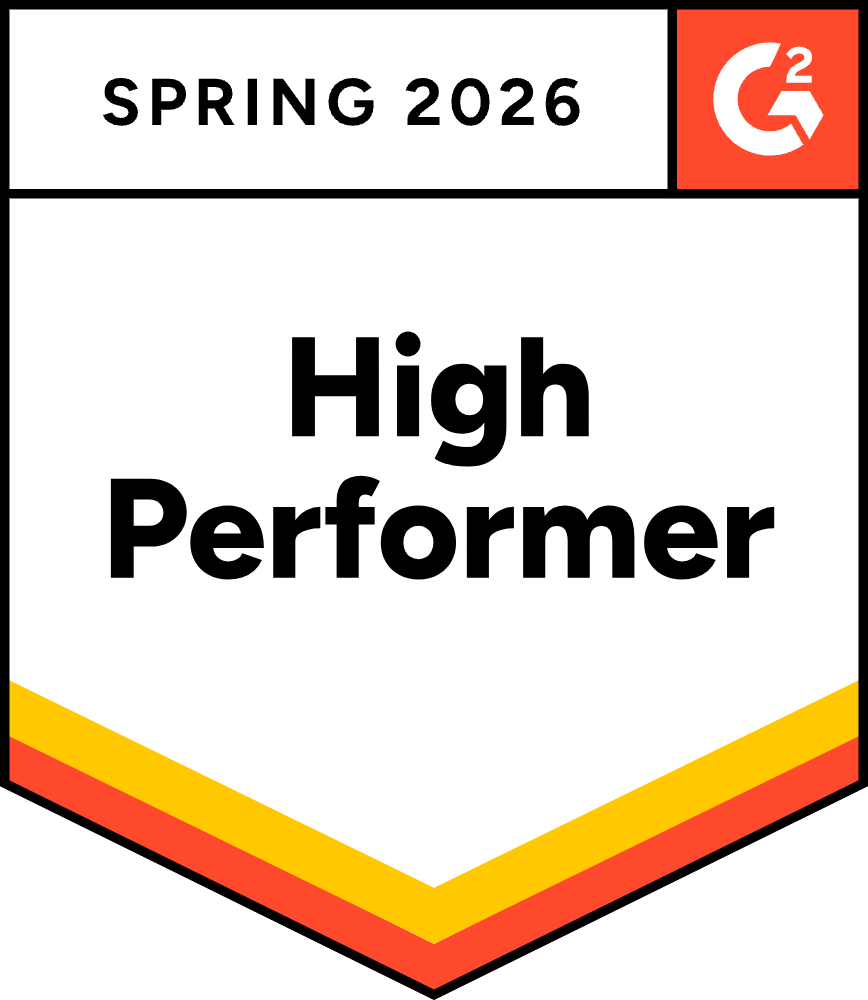 High performer G2 badge